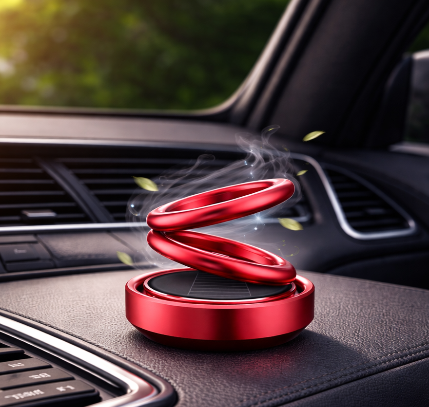 Solar Energy Rotating Ring with Long Lasting French Organic Fragrance