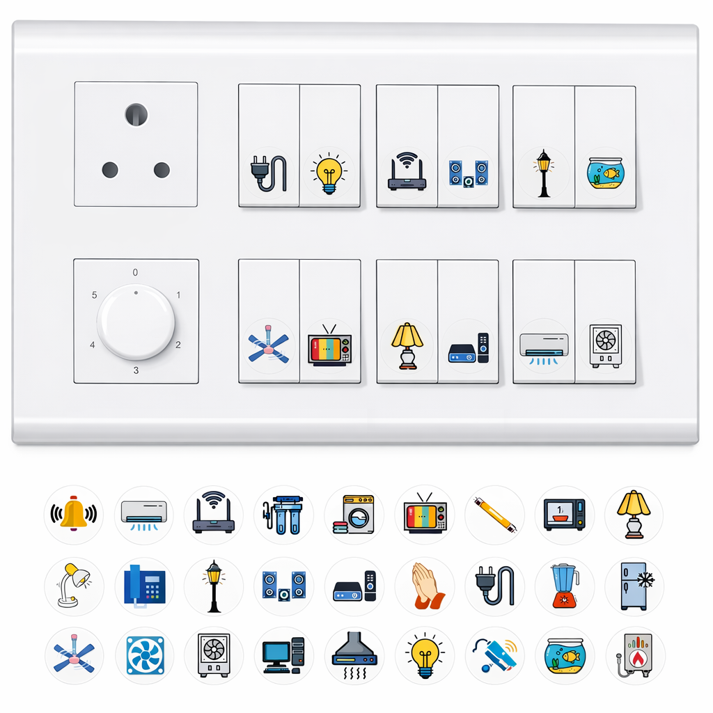 3D Premium Switch Stickers – Set of 149 Decorative Stickers