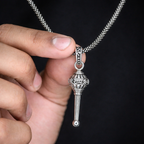 Silver Chain with Gada Pendant