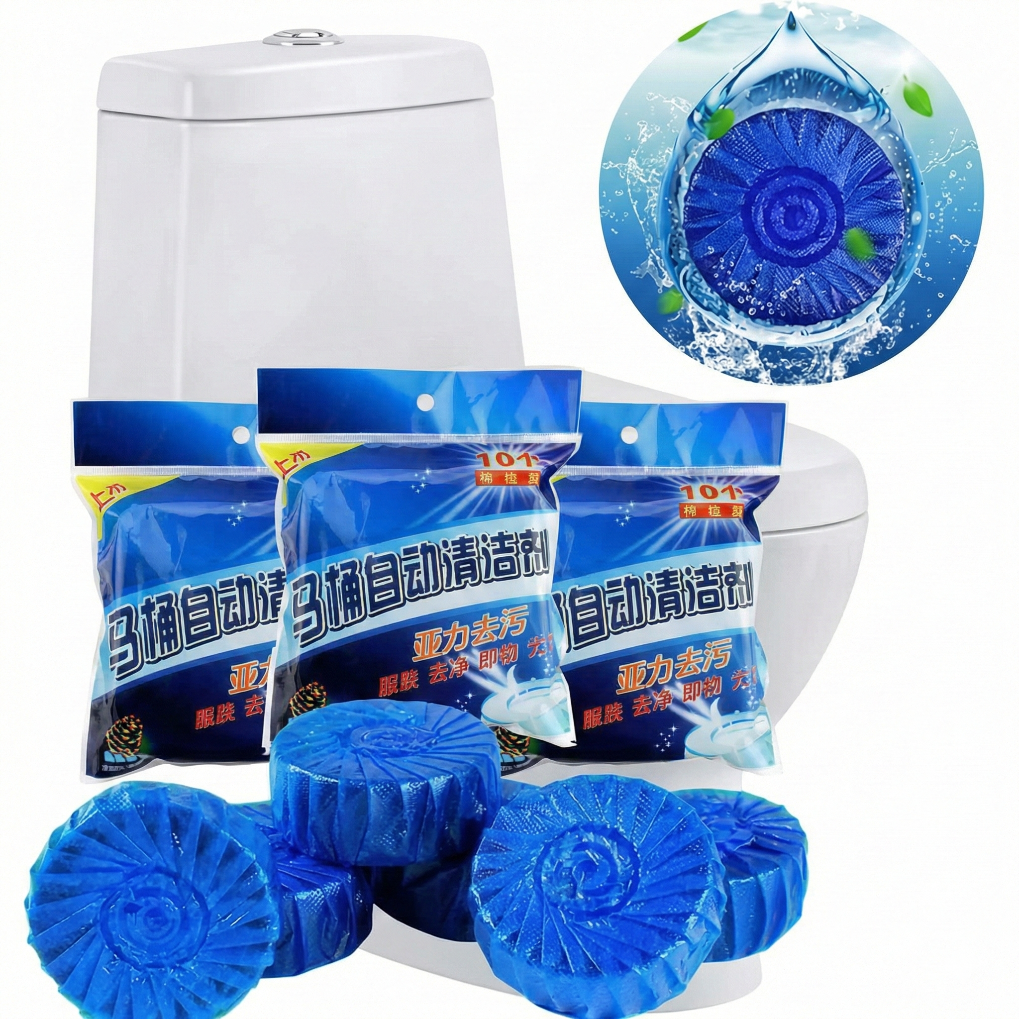 Toilet Cleaning Tablet - Toilet Deodoriser Bathroom Cleaner Tablet Pack of 1 (10pc)