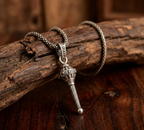 Silver Chain with Gada Pendant