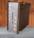 Wooden Savings Challenge Box - 1 Lakh Goal Piggy Bank with Tick-Box Number Grid