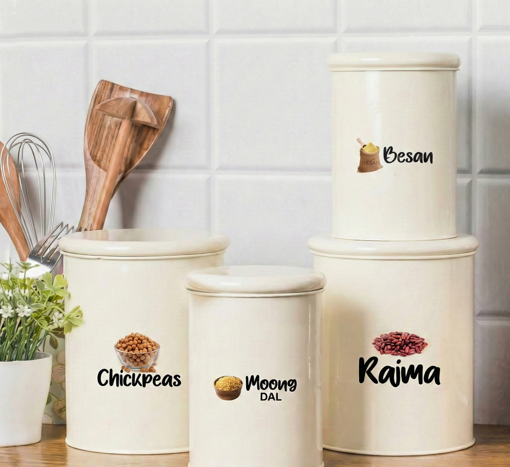 Waterproof Kitchen Spice Jar Label Stickers – Set of 60 Durable Labels