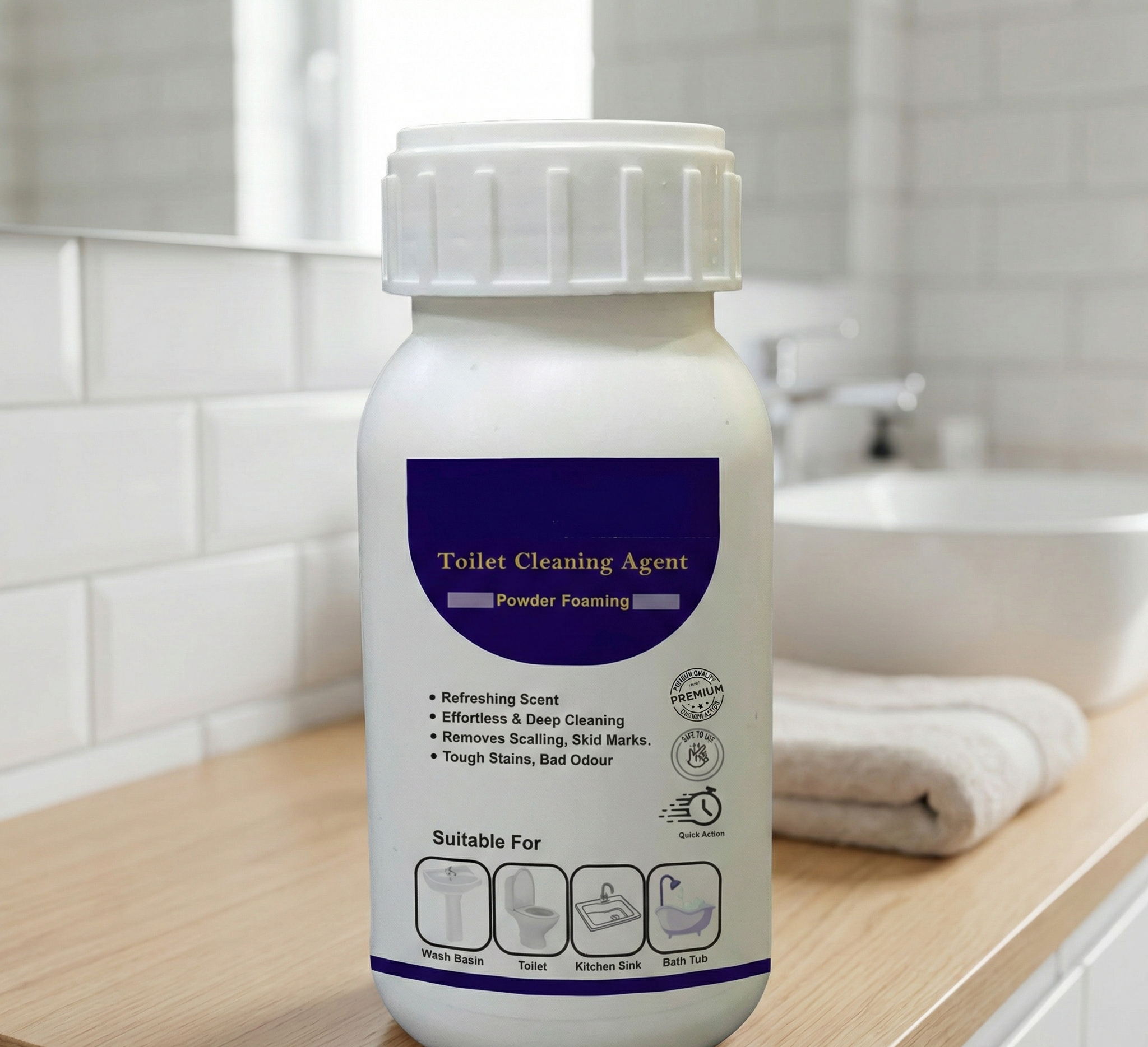 Toilet & Sink Cleaning Agent - Powder Foam Formula - 100g x 2