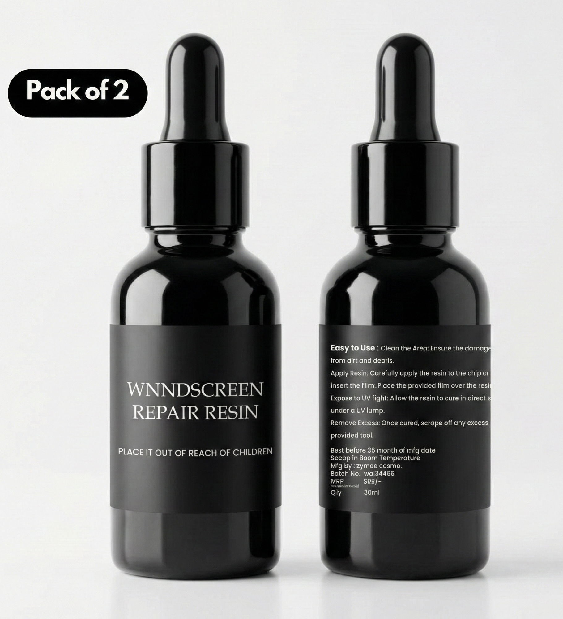 Glass Repair Kit Pack of 2