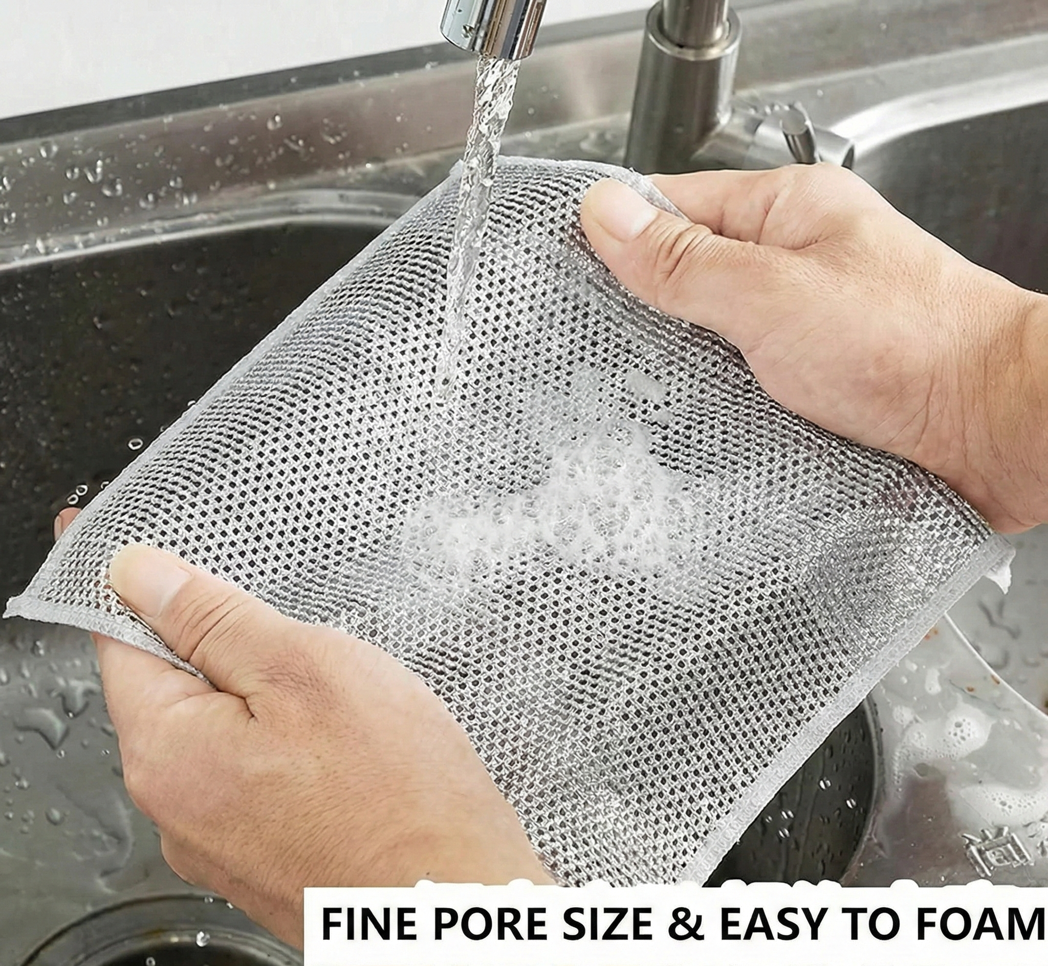 Multipurpose Wire Dishwashing Rags for Wet and Dry (Pack of 10)