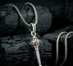 Silver Chain with Gada Pendant