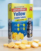 LemonBlast Yellow Bubble Tablets – Deep Cleaning (24 Count)