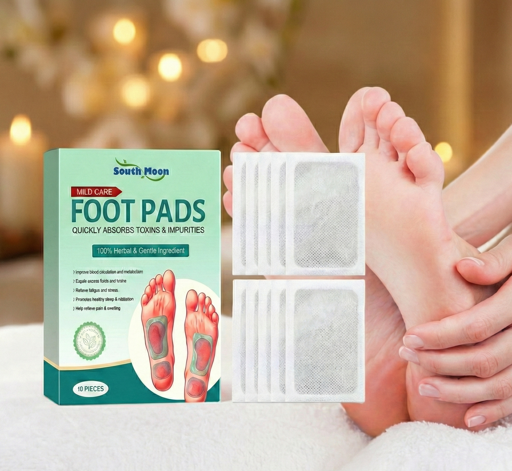 Natural Herbal Foot Pads (Pack of 1) 10 Patches