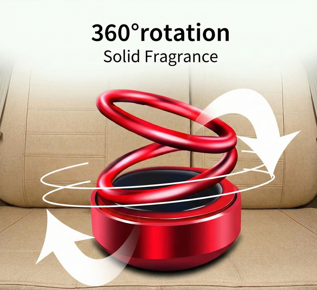 Solar Energy Rotating Ring with Long Lasting French Organic Fragrance