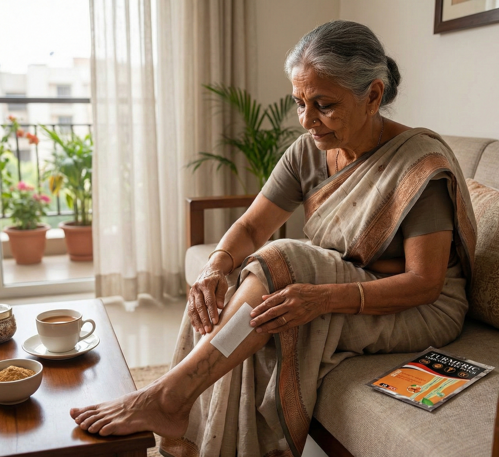 Herbal Turmeric Varicose Vein Pain Relief Patch (Pack of 10)