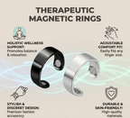 2-Piece Magnetic Therapy Ring Set for Lymphatic Drainage & Detox