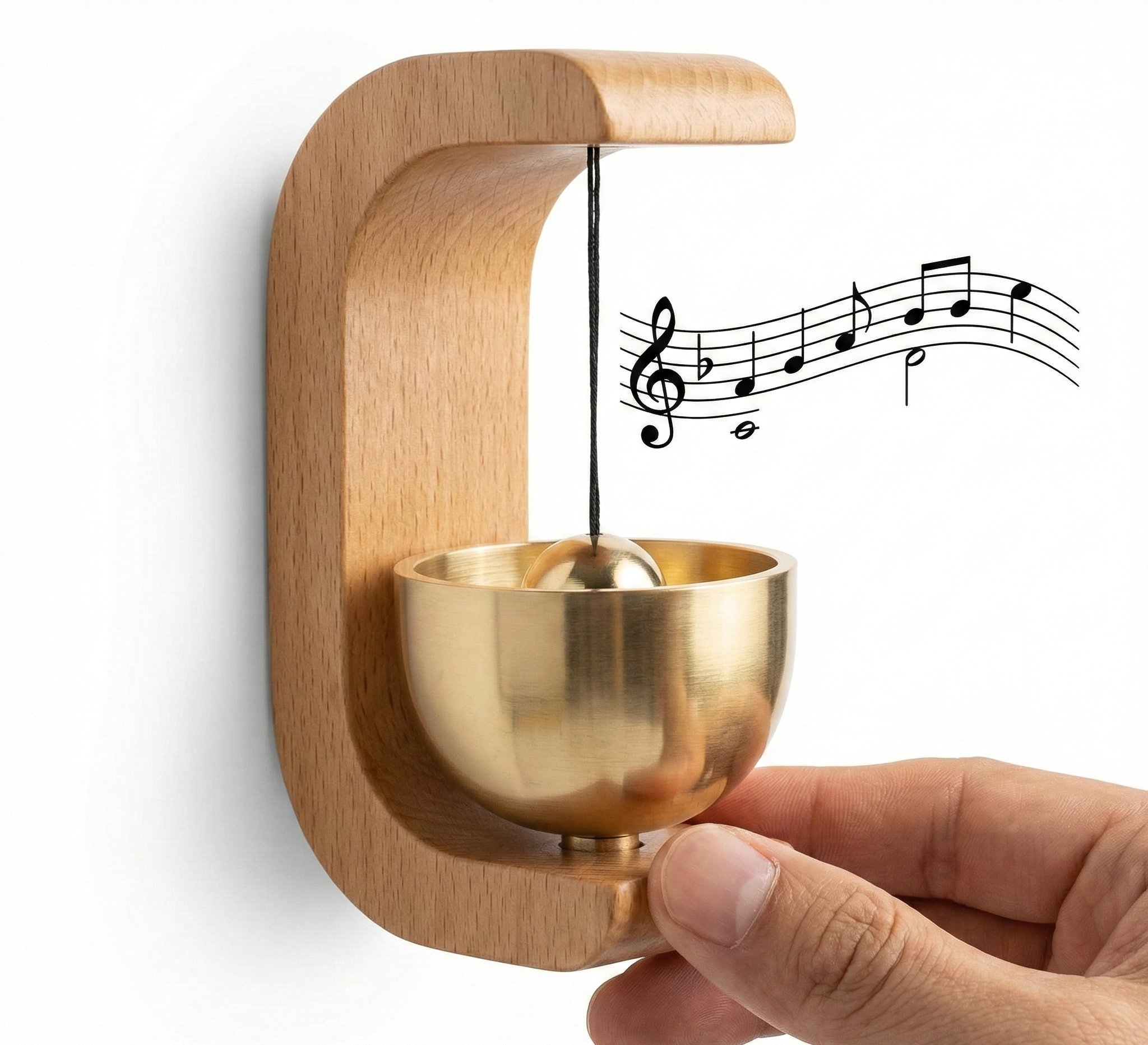 Solid Wood Doorbell Chime - Creative Entrance & Refrigerator Bell