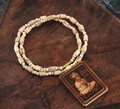 Tulsi Kanthi Mala With Hanuman Pendant Wood Locket